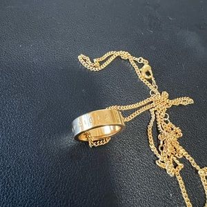 MM6 Maison Margiela Gold 6 Logo Necklace